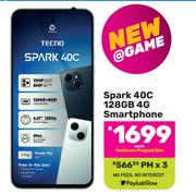 Techno Spark 40C 128GB 4G Smartphone