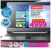 Lenovo Intel Pentium Quad Core Notebook