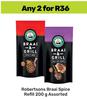 Robertsons Braai Spice Refill Assorted-For 2 x 200g