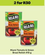 Miami Tomato & Onion Braai Relish-For 2 x 410g