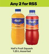 Hall's Fruit Squash Assorted-For 2 x 1.25L