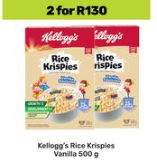 Kellogg's Rice Krispies Vanilla-For 2 x 500g