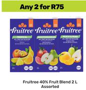 Fruitree 40% Fruit Blend Assorted-For 2 x 2L