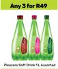Pleazers Soft Drink Assorted-For 3 x 1L