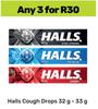 Halls Cough Drops-For 3 x 32g-33g