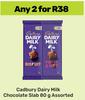 Cadbury Dairy Milk Chocolate Slab Assorted-For 2 x 80g
