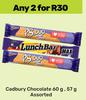 Cadbury Chocolate Assorted-For 2 x 60g. 57g