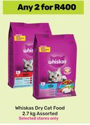 Whiskas Dry Cat Food Assorted-For 2 x 2.7Kg