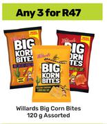 Willards Big Corn Bites Assorted-For 3 x 120g