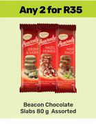 Beacon Chocolate Slabs Assorted-For 2 x 80g