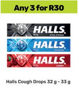 Halls Cough Drops-For 3 x 32g-33g