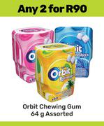 Orbit Chewing Gum Assorted-For 2 x 64g
