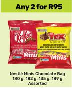 Nestle Minis Chocolate Bag Assorted-For 2 x 180g,182g,135g,189g