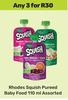 Rhodes Squish Pureed Baby Food-For 3 x 110ml