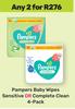 Pampers Baby Wipes Sensitive Or Complete Clean-For 2 x 4 Pack