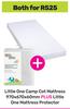 Little One Camp Cot Mattress 970 x 670 x 60mm Plus Little One Mattress Protector-For Both