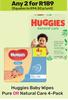 Huggies Baby Wipes Pure Or Natural Care-For 2 x 4 Pack