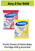 Purity Cream Of Maize Baby Porridge Assorted-For 2 x 400g