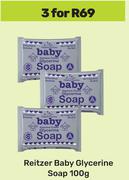 Reitzer Baby Glycerine Soap-For 3 x 100g