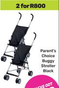 Parent's Choice Buggy Stroller Black-For 2Parent's Choice Buggy Stroller Black-For 2