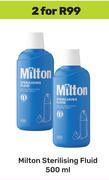 Milton Sterilising Fluid-For 2 x 500ml