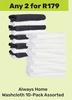 Always Home Wash Cloth (10-Pack) Assorted-For Any 2