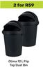 Otima 12Ltr Flip Top Dust Bin-For 2