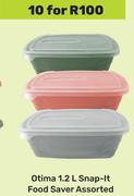 Otima 1.2Ltr Snap-It Food Saver Assorted-For 10