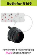 Powerworx 6-Way Multiplug Plus Shucko Adaptor-For Both