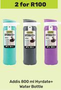 Addis 800ml Hydrate+ Water Bottle-For 2