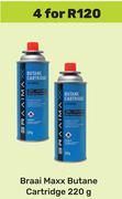 Braai Maxx Butane Cartridge 220g-For 4