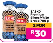 Sasko Premium Slices White Bread-For 2 x 700g