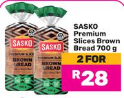 Sasko Premium Slices Brown Bread-For 2 x 700g