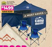 Campmaster 3m x 3m Gazebo & 2 Classic 200 Chairs Combo