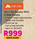 Ozark Trail 3m x 3m Gazebo With 2 Side Panels