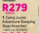 Campmaster Camp Junior Adventure Sleeping Bags Assorted-Each