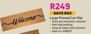 Large Printed Coir Mat