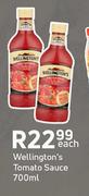 Wellington's Tomato Sauce-700ml Each