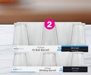 Mainstays 10 Pack Glasses Highball Or Whisky 850029261/850029199/850029251-Per Pack