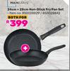 Mainstays 24cm + 28cm Non Stick Fry Pan Set 850028829/850028842-For Both