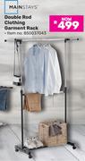Mainstays Double Rod Clothing Garment Rack