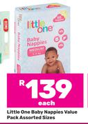 Little One baby Nappies Value Pack Assorted Sizes