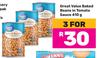 Great Value Baked Beans In Tomato Sauce-For 3 x 410g