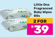 Little One Fragranced Baby Wipes-For 2 x 80s