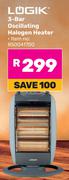 Logik 3 Bar Oscillating Halogen Heater 850041700