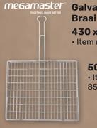 Megamaster Galvanised Folding Braai Grid 430 x 330mm 850040182