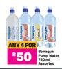 Bonaqua Pump Water Assorted-For Any 4 x 750ml