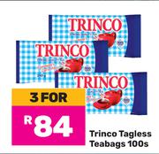 Trinco Tagless Teabags-For 3 x 100s