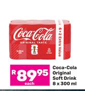 Coca-Cola Original Soft Drink-8 X 300ml 
