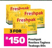 Freshpak Rooibos Tagless Teabags-For 3 x 80s